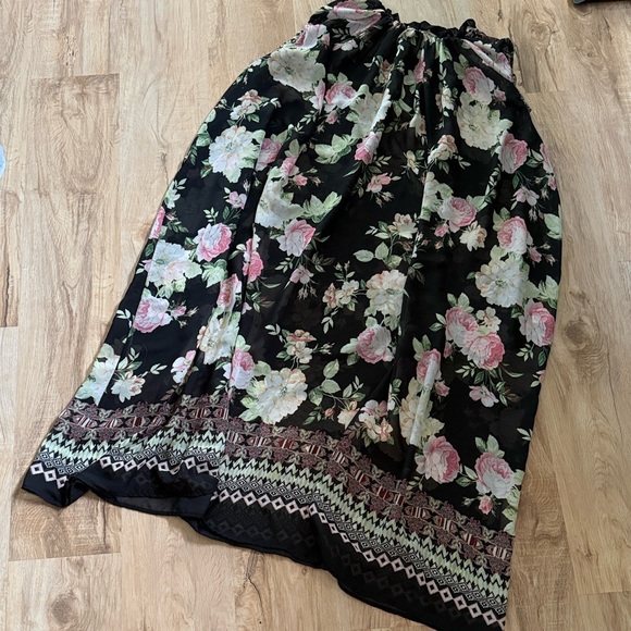 Ups and Downs Floral Black Mini Dress - Picture 3 of 3